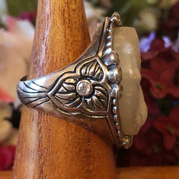 Silpada Sterling Druzy CZ Beauty in the Rough Ring - Picture 6 of 13